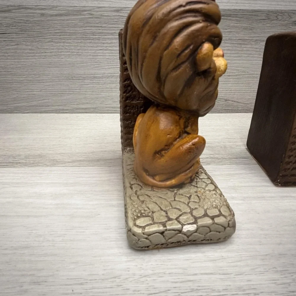Lion Bookends Nursery Kids Room Safari Jungle Animal Decor Figurine Set Vintage
